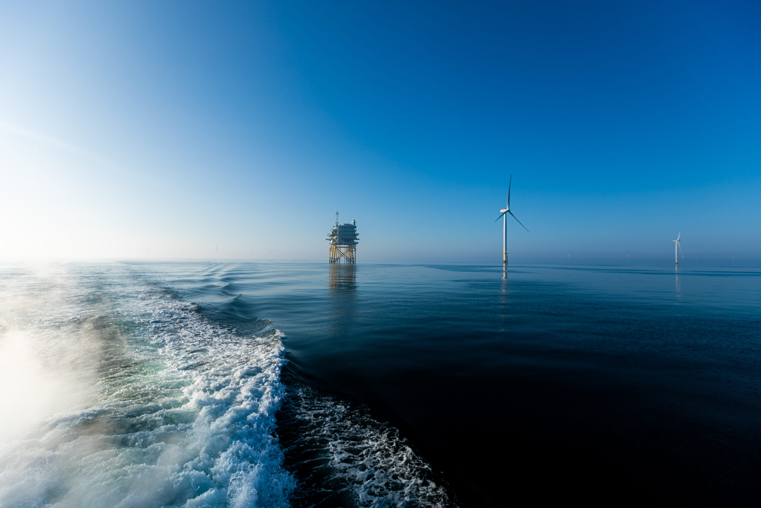 offshore wind farm with wave